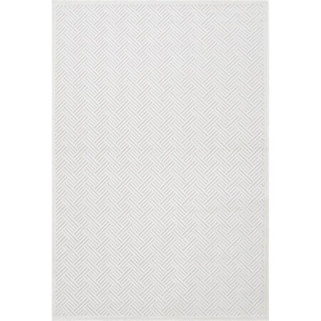 Jaipur Rugs Machine Made Lustrous Finish Art Silk- Chenille Ivory-White Rug - FB44 RUG111935